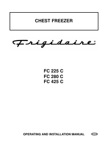Bruksanvisning Frigidaire FC225C Frys