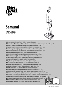 Kullanım kılavuzu Dirt Devil DD699 Samurai Elektrikli süpürge
