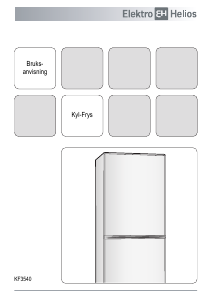 Bruksanvisning ElektroHelios KF3540X Kyl-frys