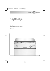 Käyttöohje ElektroHelios DI4534 Astianpesukone