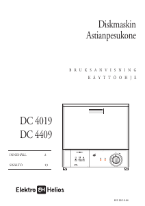 Käyttöohje ElektroHelios DC4019AVD Astianpesukone