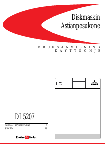Käyttöohje ElektroHelios DI5207 Astianpesukone