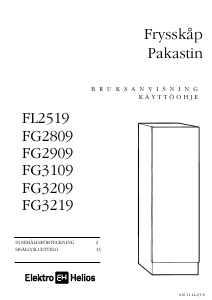 Bruksanvisning ElektroHelios FG3209 Frys