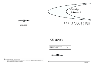 Käyttöohje ElektroHelios KS3203 Jääkaappi