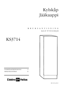 Bruksanvisning ElektroHelios KS3714 Kylskåp