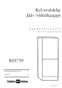 Käyttöohje ElektroHelios KS3719 Jääkaappi