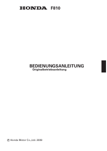 Bedienungsanleitung Honda F810 Kultivator