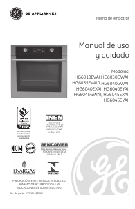 Manual de uso GE HG6018EVAI0 Horno