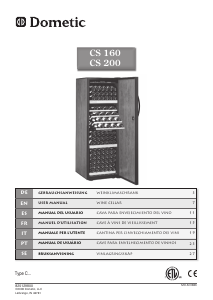 Handleiding Dometic CS200 Wijnklimaatkast