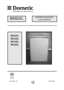 Brugsanvisning Dometic RM 6365L Køleskab