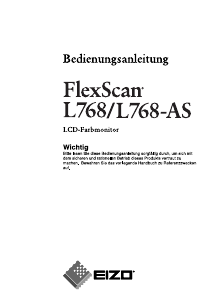Bedienungsanleitung Eizo FlexScan L768 LCD monitor