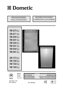 Brugsanvisning Dometic RM 6270 Køleskab