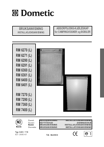 Bruksanvisning Dometic RM 6290 Kjøleskap
