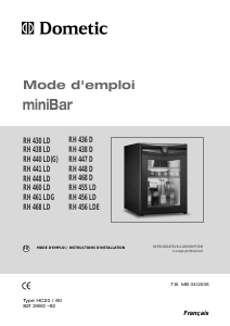 Mode d’emploi Dometic RH 438 LD Réfrigérateur