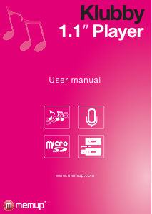 Handleiding Memup Klubby Mp3 speler