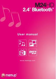 Bruksanvisning Memup M24HD Mp3 spelare