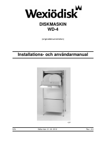 Bruksanvisning Wexiödisk WD-4 Diskmaskin