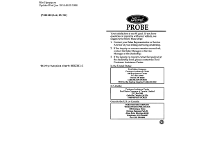 Handleiding Ford Probe (1997)