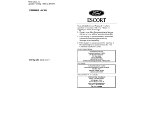 Handleiding Ford Escort (1996)