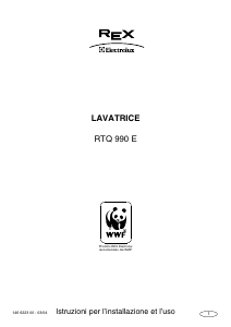 Manuale Electrolux-Rex RTQ990E Lavatrice