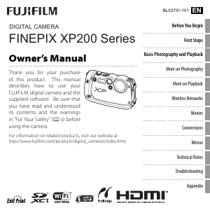 Manual Fujifilm FinePix XP200 Digital Camera