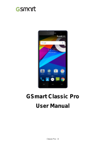 Bruksanvisning Gigabyte GSmart Classic Pro Mobiltelefon