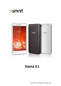 Bruksanvisning Gigabyte GSmart Sierra S1 Mobiltelefon