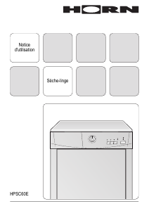 Mode d’emploi Horn HPSC60E Sèche-linge