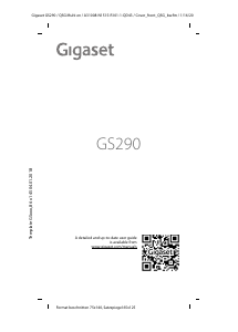 Mode d’emploi Gigaset GS290 Téléphone portable