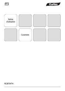 Mode d’emploi Curtiss RCB754TH Cuisinière