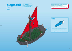 Bruksanvisning Playmobil set 5881 Pirates Superset