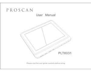 Bruksanvisning Proscan PLT8031 Tablet
