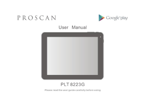 Handleiding Proscan PLT8223G Tablet