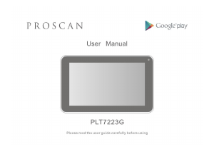 Mode d’emploi Proscan PLT7223G Tablette