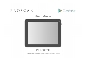 Handleiding Proscan PLT8802G Tablet