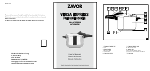 Mode d’emploi Zavor ZCWRA01 Versa Express Autocuiseur
