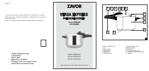 Bruksanvisning Zavor ZCWRA02 Versa Express Tryckkokare