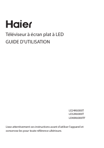 Mode d’emploi Haier LE40K6000TF Téléviseur LED