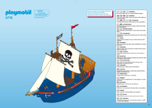 Bruksanvisning Playmobil set 5778 Pirates Piratskepp