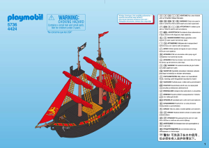 Handleiding Playmobil set 5736 Pirates Blackbeard's piratenschip