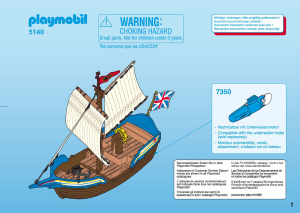 Manual de uso Playmobil set 5140 Pirates Barco de los soldados