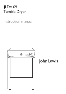 Handleiding John Lewis JLV 09 Wasdroger