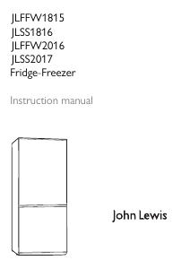 Handleiding John Lewis JLSS 1816 Koel-vries combinatie