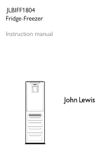 Handleiding John Lewis JLBIFF 1804 Koel-vries combinatie