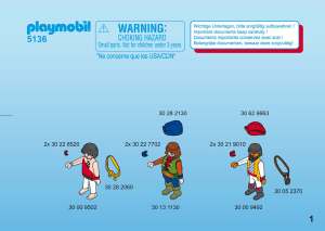 Mode d’emploi Playmobil set 5136 Pirates Equipage de pirates avec armes