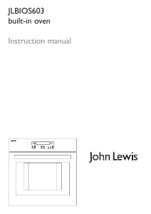 Manual John Lewis JLBIOS603 Oven