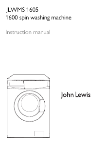 Bruksanvisning John Lewis JLWMS 1605 Tvättmaskin