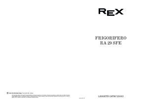 Manuale Rex RA29SFE Frigorifero