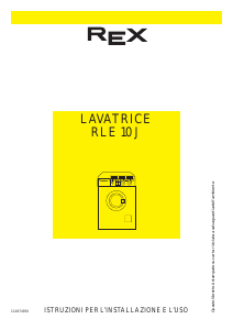 Manuale Rex RLE10J Lavatrice