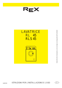 Manuale Rex RLS45 Lavatrice
